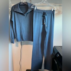Blue 2-piece sweater set size XL